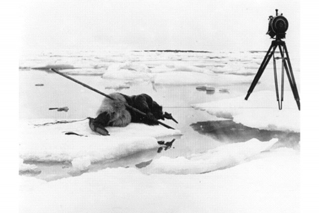 Le controversé film Nanouk l'Esquimau (1922) de Robert Flaherty portant sur le mode de vie inuit est, selon certains, celui qui a donné le coup d'envoi au cinéma documentaire, même si certains extraits auraient été mis en scène.